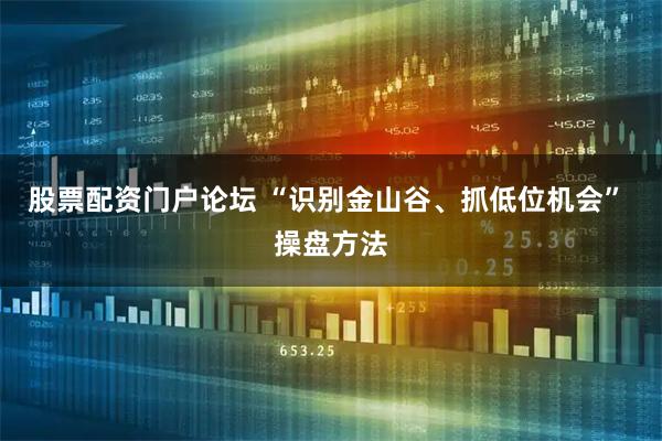 股票配资门户论坛 “识别金山谷、抓低位机会” 操盘方法