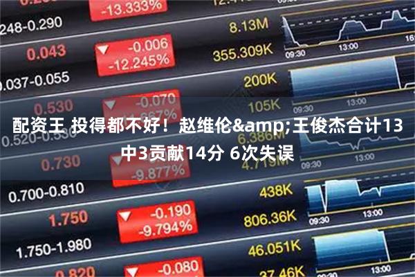 配资王 投得都不好！赵维伦&王俊杰合计13中3贡献14分 6次失误